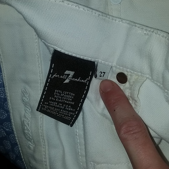 7 for all Mankind White skinny jeans - Picture 5 of 6